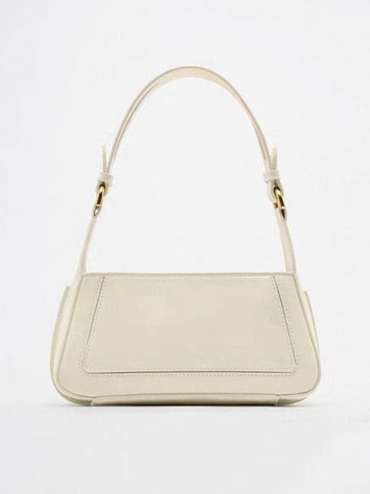 Square Faux Patent Finished Shoulder Bag