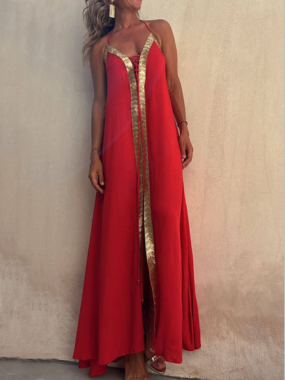 Halter Neck Casual Resort Maxi Dress