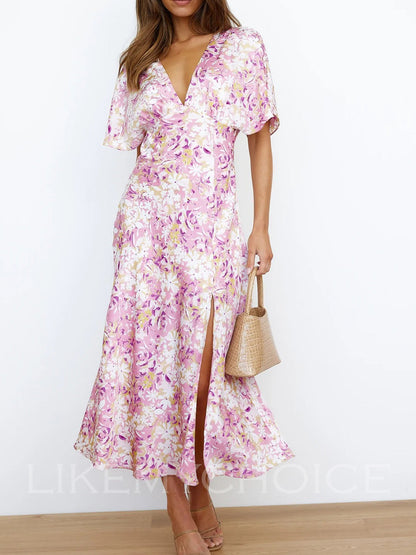 Tulpa Floral Midi Dress