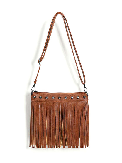 Fringe Decor Crossbody Bag