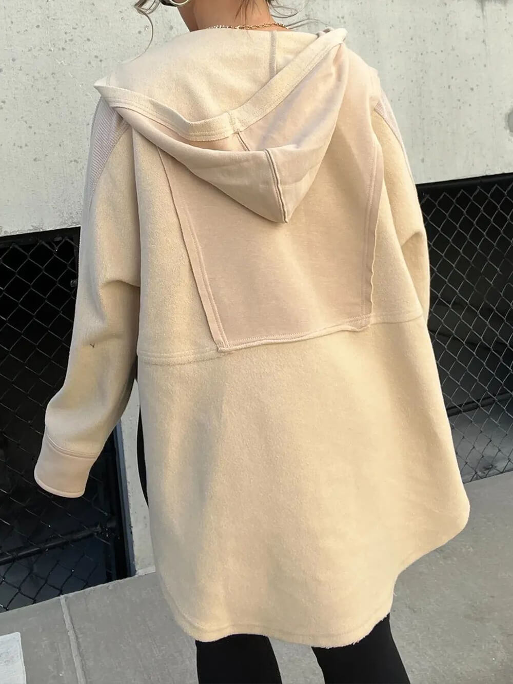 Fashion Loose Casual Stitching Sweatshirt