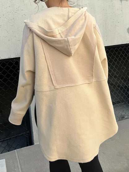 Fashion Loose Casual Stitching Sweatshirt