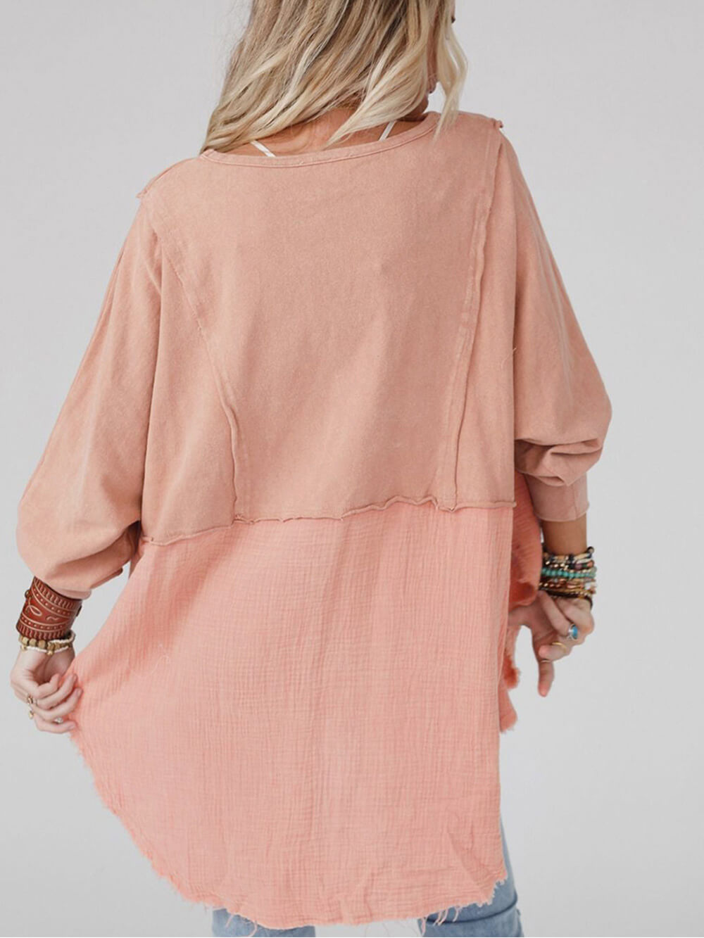 Relaxed Patchwork Oversized Shirt