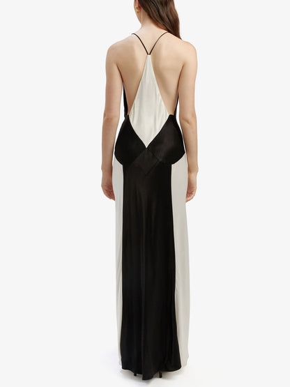 Black Ivory Contrast Maxi Dress