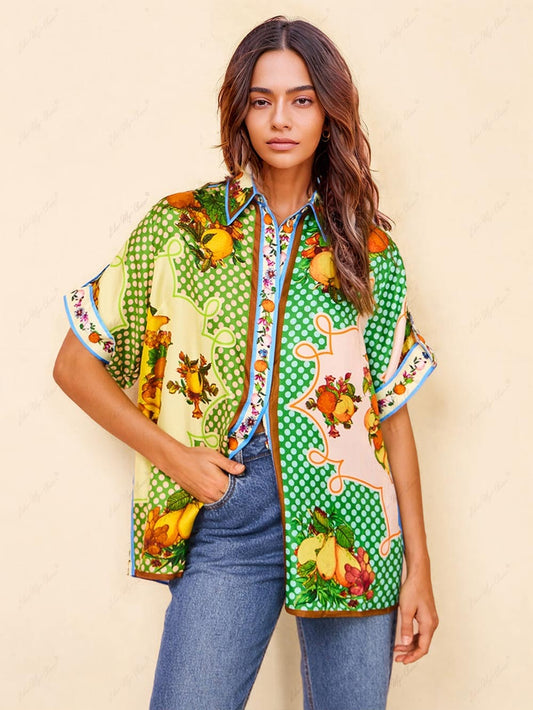 Multicolor Printed Lemon Shirt