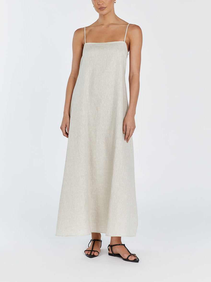 Jem Natural Linen Maxi Dress