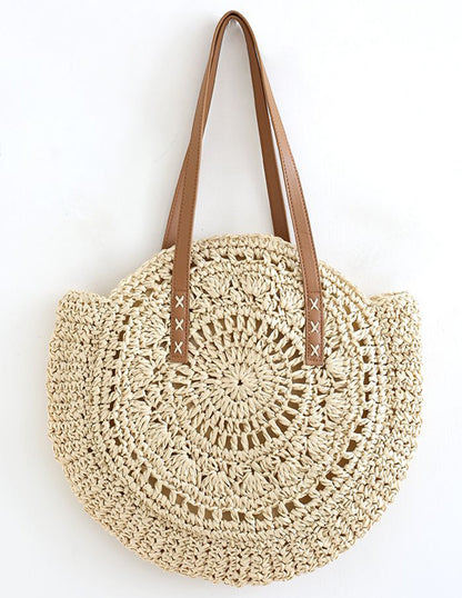 Round Straw Tote Bag